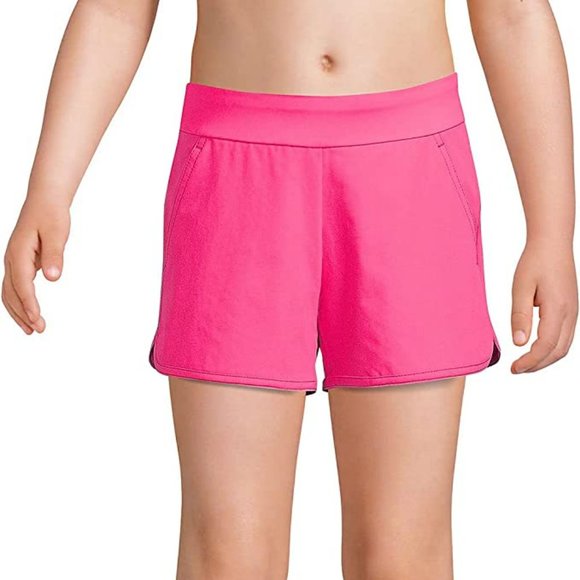 Lands' End Swim Lands End Girls Comfort Waist Stretch Swim Shorts